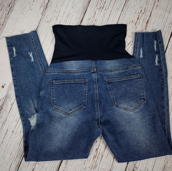 🍉5 for $25* Blue Savvy Maternity Pants - Picture 3 of 4